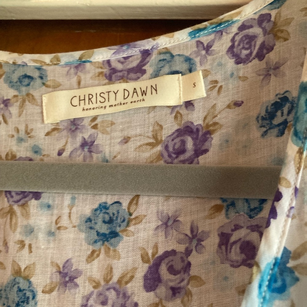 Christy Dawn White Floral Maxi Dress with Blue and Purple Print - Picture 7 of 13